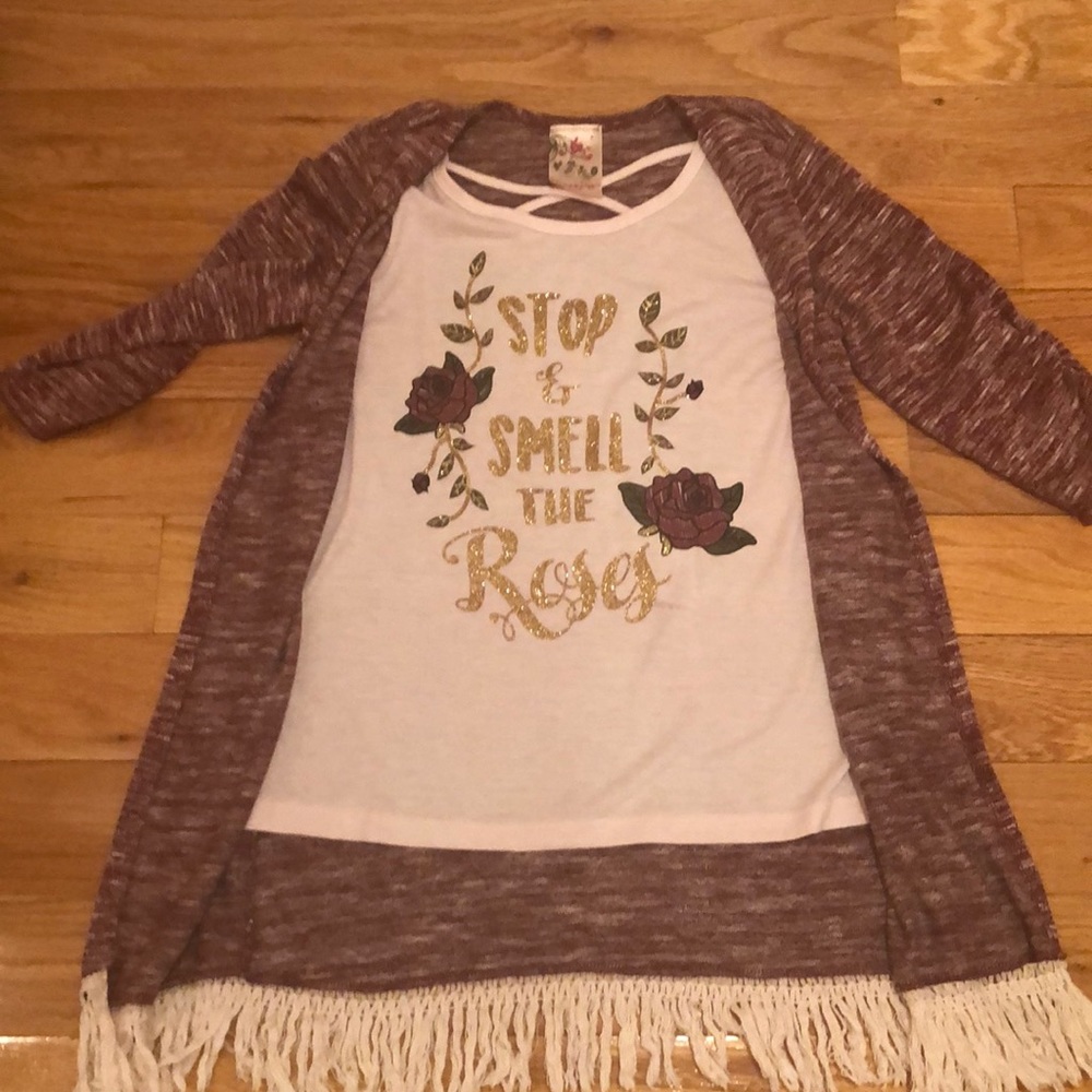 2/$20 Jenna & Jessie Girls size 14 2fer top